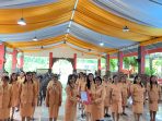 Dikukuhkan Ketua DWP Kabupaten Ny. Christiany I.M Wowiling - Lombogia, Ny.Lysa J. Katuuk-Monangin resmi Ketua DWP Bapenda Minut.