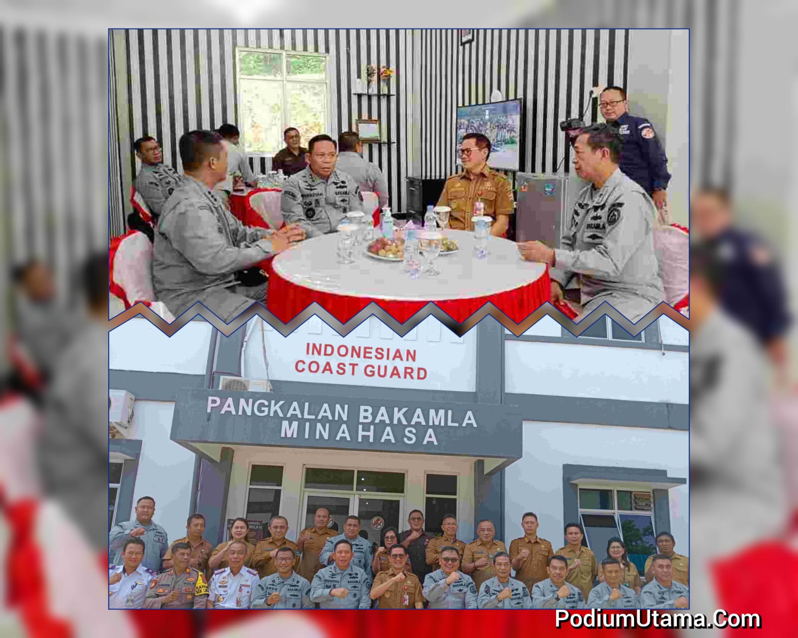 Sambut Laksamana Madya TNI, Bupati Joune Ganda: Sinergitas Untuk Stabilitas Keamanan