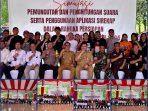 Bupati dan Wakil Bupati Minut, Joune Ganda-Kevin Lotulung Ambil Bagian Pada Simulasi Pemungutan dan Perhitungan Suara Yang Digelar KPU