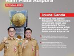 Ditangan Bupati Minut Joune Ganda, Kabupaten Minut Terima Penghargaan Adipura 2023 Kategori Kota Kecil