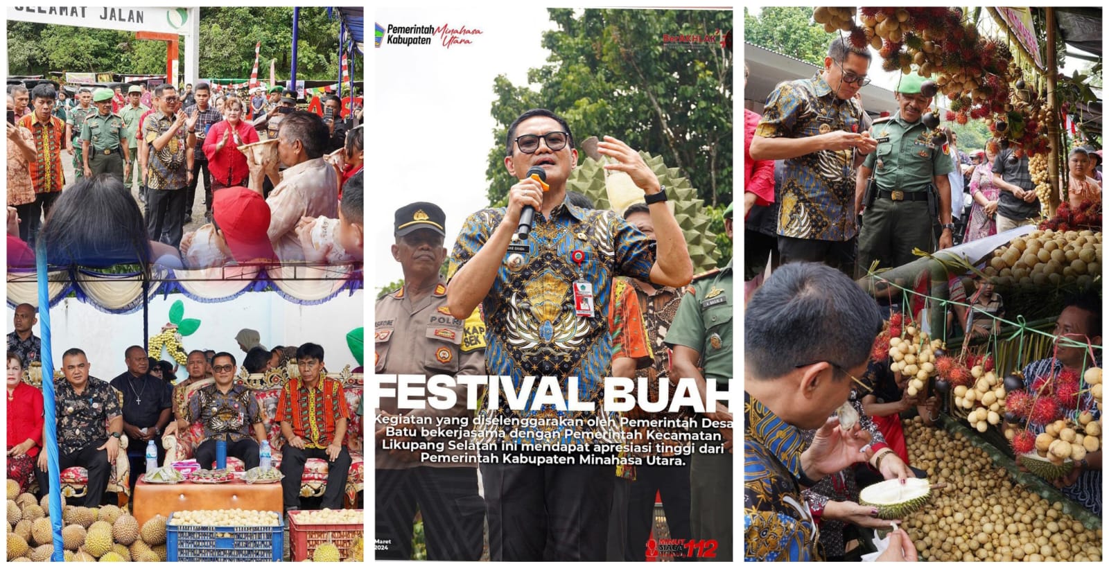 Meriah! Bupati Minut Joune Ganda Buka Festival Buah di Desa Batu, Kegiatan Full Pengunjung